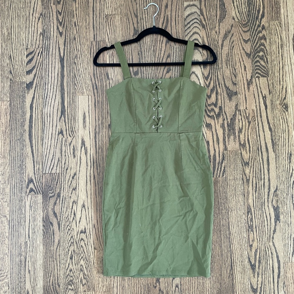 Green Corset Top Dress